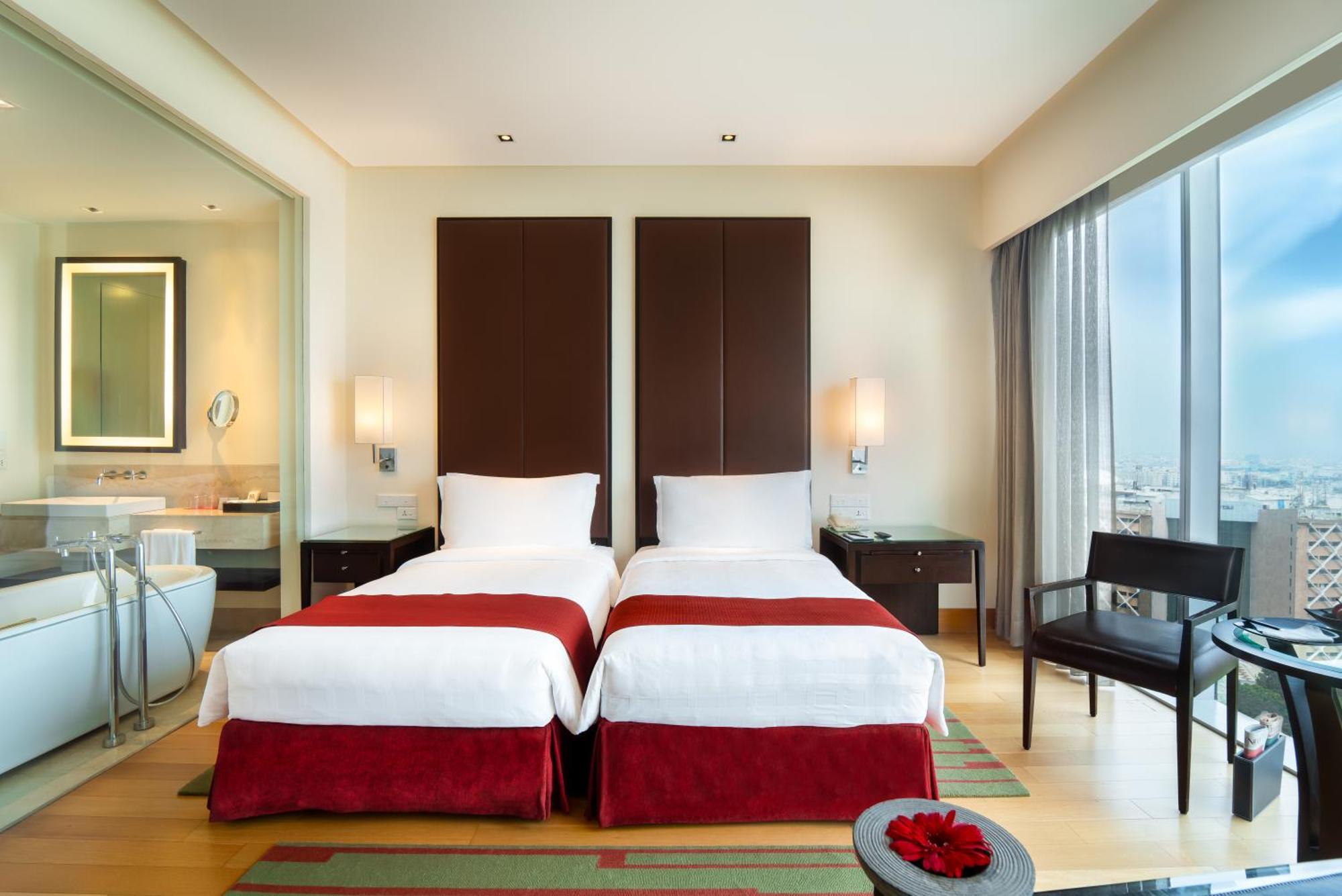 فندق ترايدنت، حيدر أباد المظهر الخارجي الصورة A bedroom at the hotel
