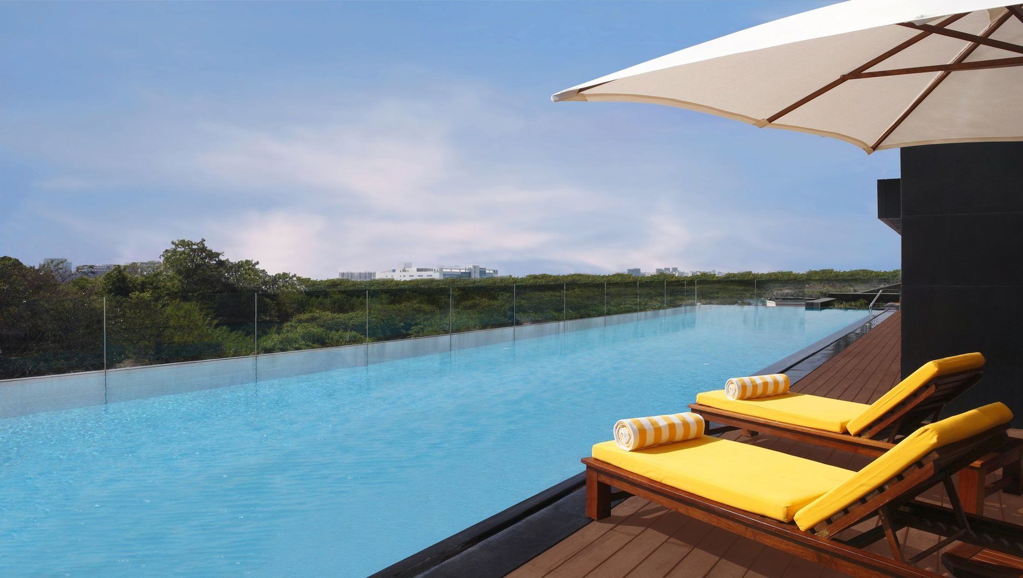 فندق ترايدنت، حيدر أباد المرافق الصورة Rooftop pool at the hotel